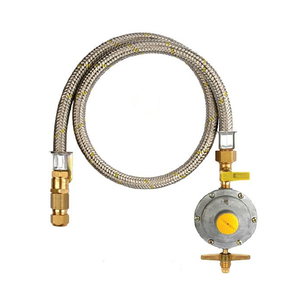 Kit Registro para Botijão de Gás com Mangueira de Aço 100cm Jackwal ...