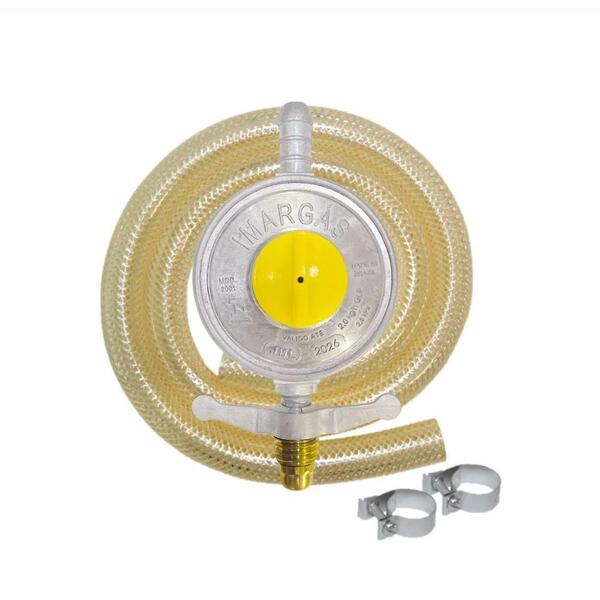 Kit Regulador De Gás Baixa Pressão 2kg Completo (válvula, Man
