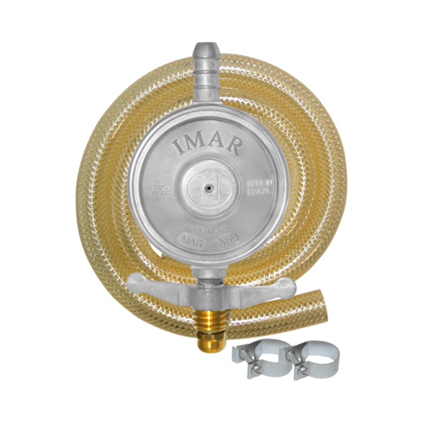Kit Regulador de Gás GLP com Mangueira 125cm 1Kg/h Imargás