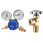 Kit Regulador P/ Cilindros De Argônio + Válvula De Topo P/ Ci