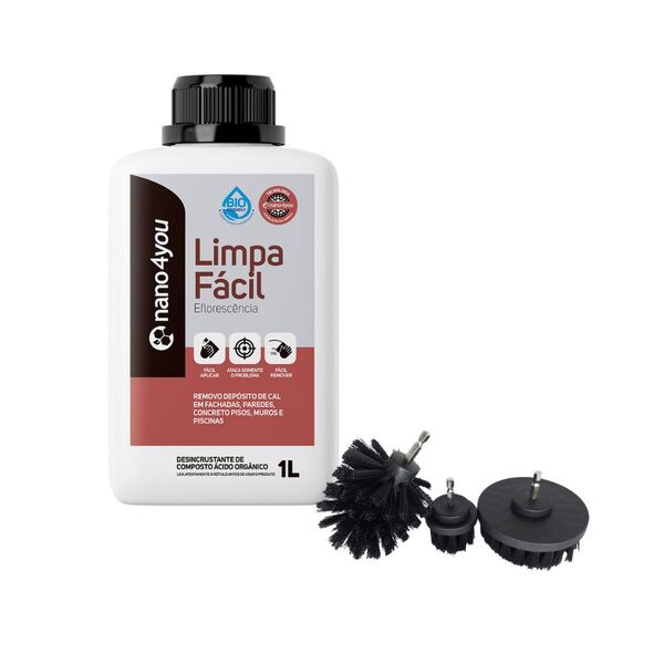 Kit Removedor Calcificação Eflorescência Limpa Fácil 1 Litro