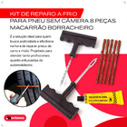 Kit Reparo De Pneus Furado Macarrão Para Carro E Moto Sem Câm