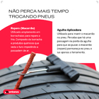 Kit Reparo De Pneus Furado Macarrão Para Carro E Moto Sem Câm