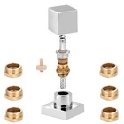 Kit Reparo Salva Registro Quadrado Chuveiro 7x1 Universal Cr