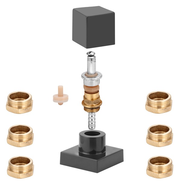 Kit Reparo Salva Registro Quadrado Chuveiro Universal Black