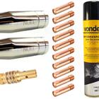 Kit Reposição Para Tocha Mig 15ak: 2 Bocal 12mm + 1 Porta Bic