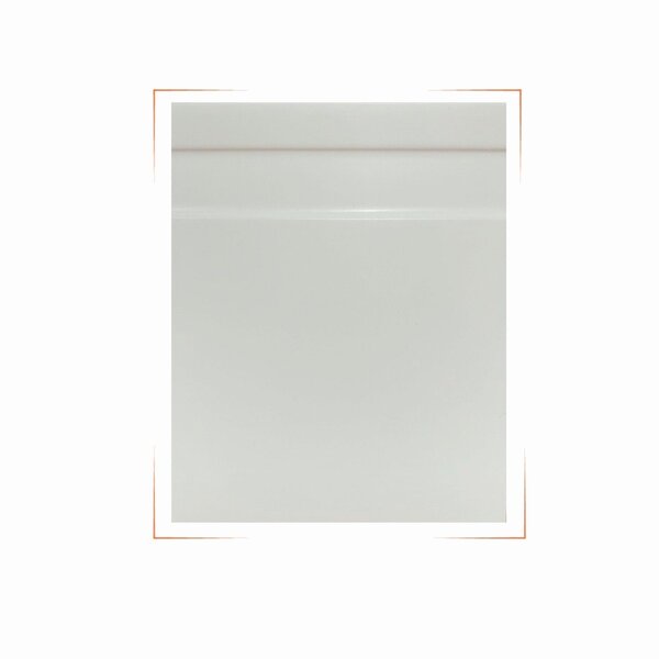 Kit Rodape 10cm Poliest Slim Branco 04pç (08mt) Rodapeshop