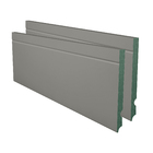 Kit Rodapé 2 Peças de MDF Lacca Touch Grafite 1 Friso 10x240cm Concrem Wood