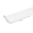 Kit Rodapé 5 Peças de Poliestireno Branco 457 10x240cm Santa Luzia
