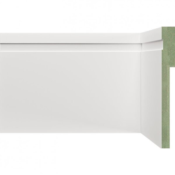 Kit Rodapé De Mdf 10 Barras Frisadas De Sobrepor 12cmx2,40m R