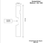 Kit Rodapé De Mdf 10cmx15mmx2,40m 15 Barras Com Friso 1002  N