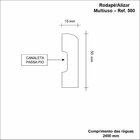 Kit Rodapé De Mdf 15 Barras Lisas De 5cmx2,40m Rende 36 Metro