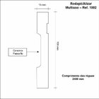 Kit Rodapé De Mdf 20 Barras Frisadas De 10cm X 2,40m Rende 48