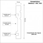 Kit Rodapé De Mdf 30 Barras Frisadas De 10cmx2,40m Rende 72 M