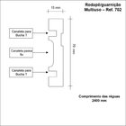 Kit Rodapé De Mdf 3 Barras Frisadas De 7cmx2,40m Rende 7,2 Me