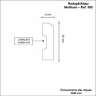 Kit Rodapé De Mdf 3 Barras Lisas De 5cm X 2,40m Rende 7,2 Met