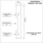 Kit Rodapé De Mdf 40 Barras Frisadas De 10cm X 2,40m Rende 96