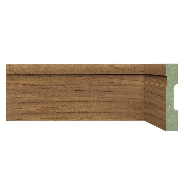 Kit Rodapé De Mdf 5 Barras Frisadas De 10cm X 2,40m Rende 12