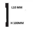 Kit Rodapé De Poliestireno 10 Barras De 10cm X 2,25m Rende 22