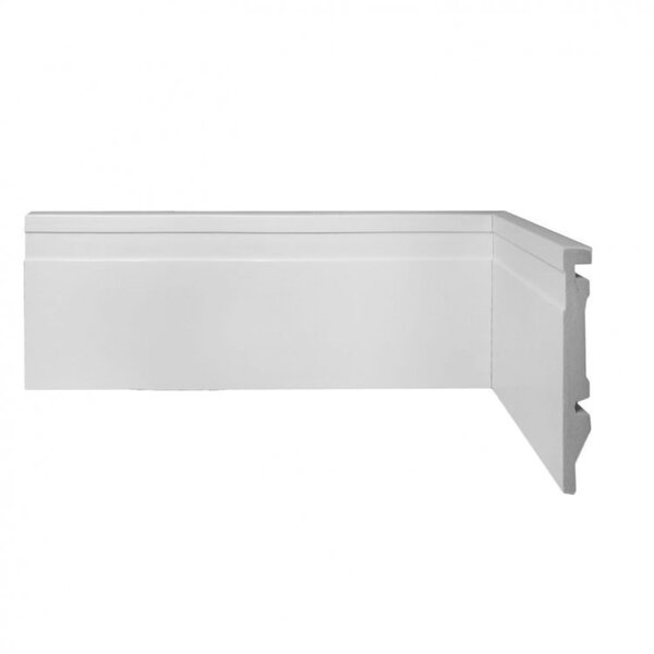 Kit Rodapé De Poliestireno 10 Barras Frisadas De 5cm X 2,40m