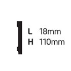 Kit Rodapé De Poliestireno 10 Barras Lisas De 11cmx2,44m Rend