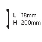 Kit Rodapé De Poliestireno 3 Barras Frisadas De 20cmx2,44m Re