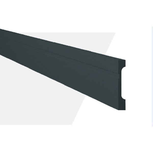 Kit Rodapé De Poliestireno 3 Barras Frisadas De 7cm X 2,44m R
