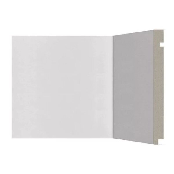 Kit Rodapé De Poliestireno 3 Barras Lisas De 12cm X 2,40m Ren