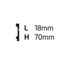 Kit Rodapé De Poliestireno 5 Barras Frisadas De 7cmx2,44m Ren