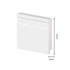 Kit Rodapé De Poliestireno Arquitech 51007 Frisado 7cm 2,40m