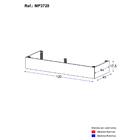 Kit Rodapé Para Balcão Cozinha 120cm Veneza Com Pés Multimóve