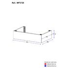 Kit Rodapé Para Balcão Cozinha 70cm Veneza Com Pés Multimóvei