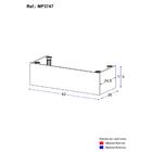 Kit Rodapé Para Paneleiro 62cm Veneza Com Pés Multimóveis Mp3