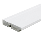 Kit com 5 Peças Rodapé Poliestireno 456 Branco 2,40mx7cm Santa Luzia