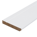 Kit Rodapé 5 peças de MDF Comum Frisado Revestido Branco 2,40x10x1,5 Moldurama