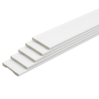 Kit Rodapé Slim 5 Peças de Poliestireno Frisado Branco 10x240cm Artens