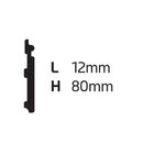 Kit Rodapés De Poliestireno 10 Barras Frisadas De 8cm X 2,44m