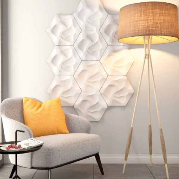 Kit Rodapés De Poliestireno 5 Barras Frisadas De 8cmx2,44m Re