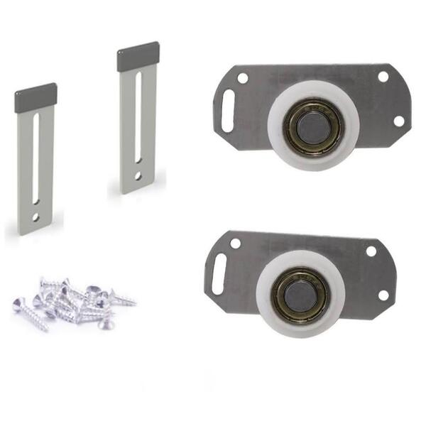 Kit Rodizio Guarda Roupa C/ Rolamento Rodinha 35kg 1 Porta