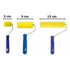 Kit Rolo Pintura Vários Tamanhos Espuma Amarela Cabo Tigre