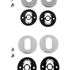 Kit Roseta Avulsa Fechadura Externa Imab Cromada P/ Cilindro
