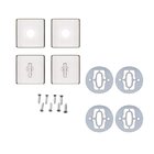 Kit Roseta Avulsa Fechadura Pado Banheiro Inox Polido Rq2