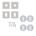 Kit Roseta Avulsa Fechadura Pado Concept Externa Escovado Rq1