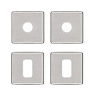 Kit Roseta Avulsa Fechadura Pado Externa Inox Escovado Rq2