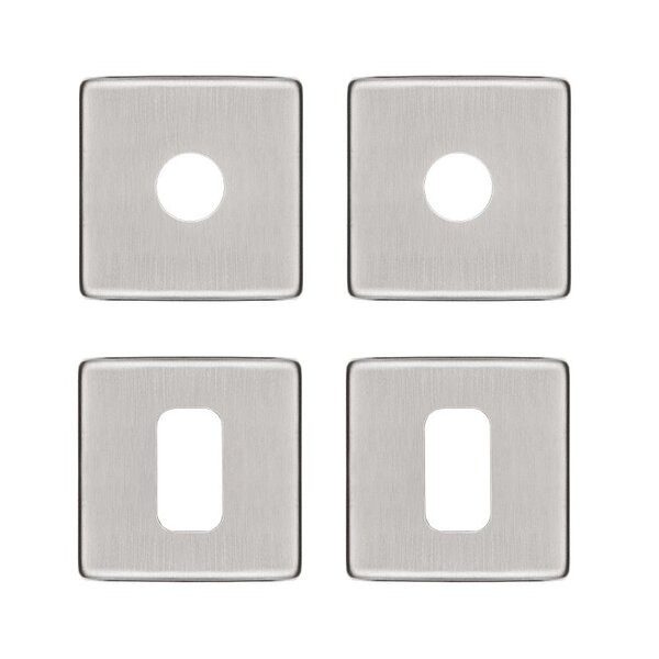 Kit Roseta Avulsa Fechadura Pado Externa Inox Escovado Rq2