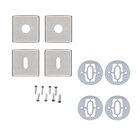 Kit Roseta Avulsa Fechadura Pado Interna Inox Escovado Rq2