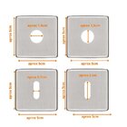 Kit Roseta Avulsa Fechadura Pado Interna Inox Escovado Rq2