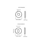 Kit Roseta Avulsa P/ Fechadura Externa Imab Preto Preta Redon