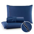 Kit Roupa De Cama Queen 3 Peças 400 Fios Toque Suave Azul