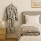 Kit Roupão G + Manta Plush Queen Peluciado Kacyumara Ball Fend